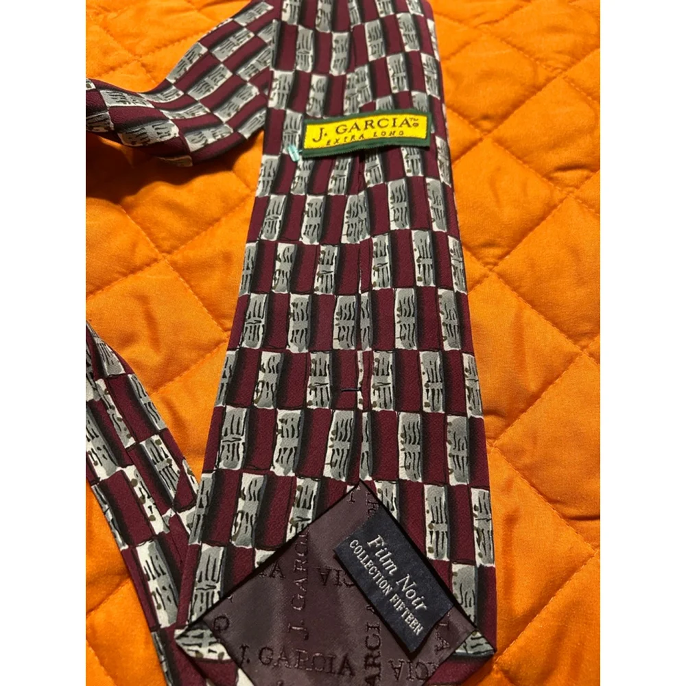 J. Garcia Men’s 100% Silk Ties Grateful Dead Geometric Patterns